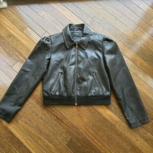 - Tahari Faux Leather Jacket (sz M)
